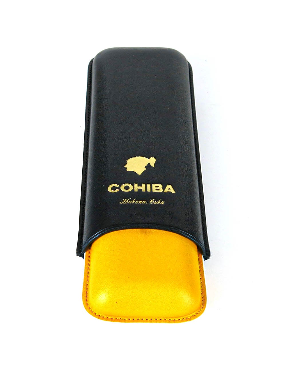 Регулируемый кожаный портсигар COHIBA на 2 сигары